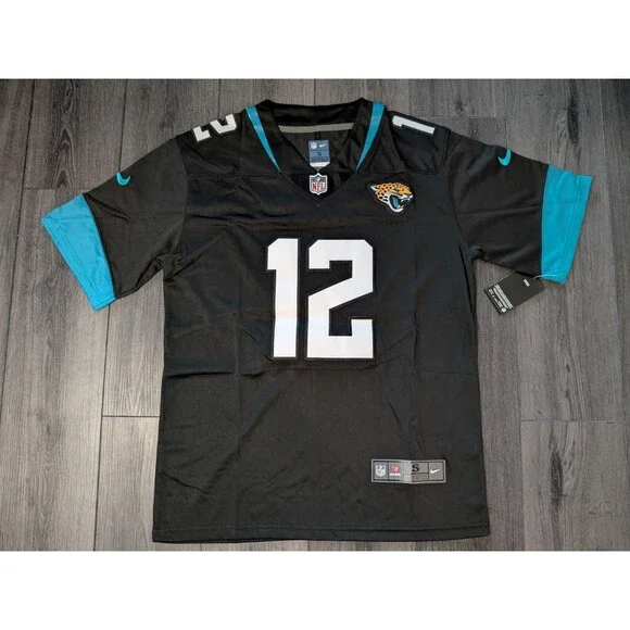 Travis Hunter #12 BLACK Jacksonville Jaguars Stitched Football Jersey Small - Picture 2 of 4